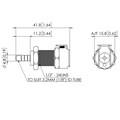 Chrome Plated Brass Panel Mount Socket Coupling, 3.2mm (1/8") ID Tube, Non-Valved, 1/8" Flow - Q2 Series Alternative Image 0